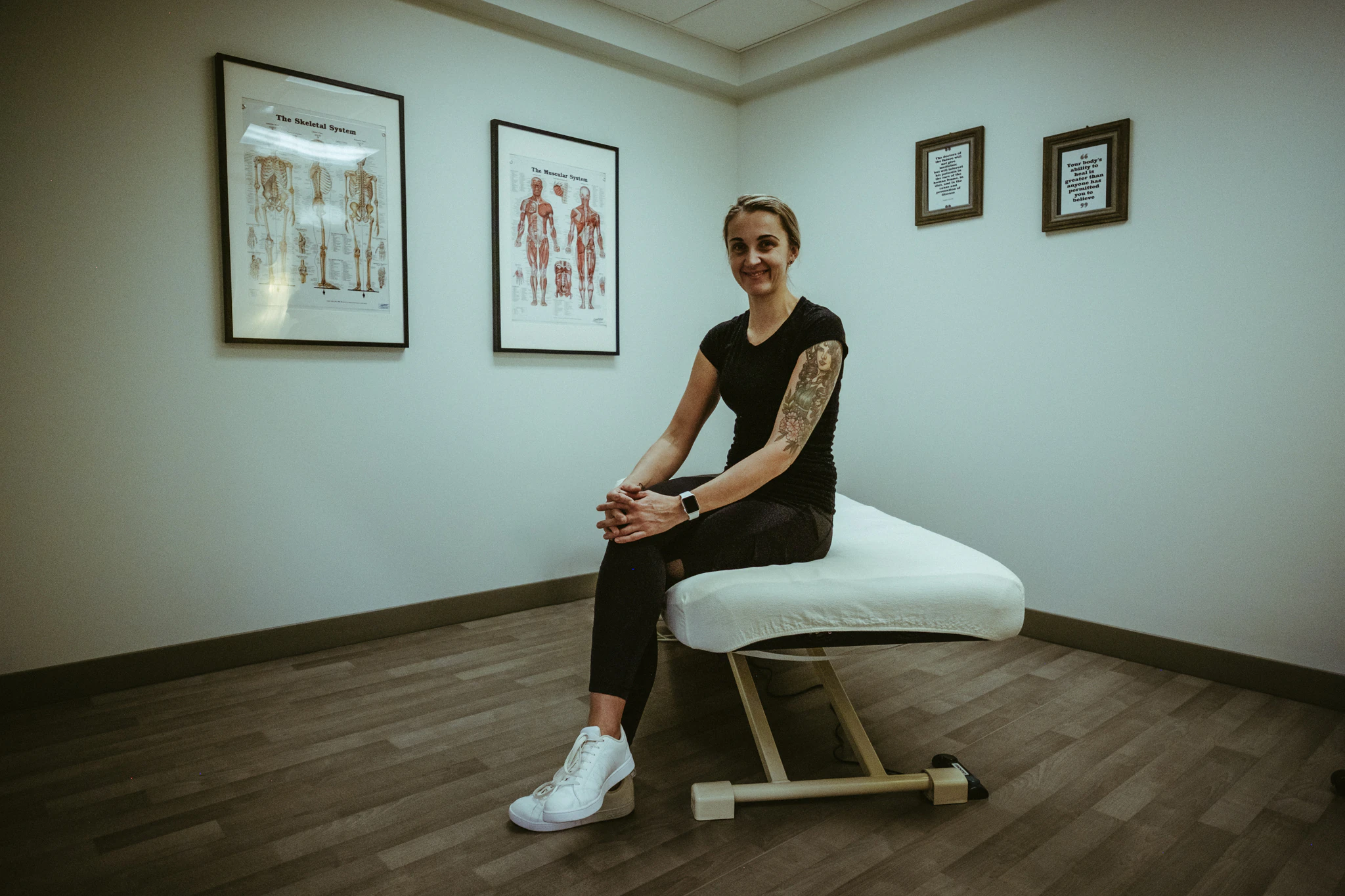 Aneta in her Sundre treatment room, ready for ART® appointments